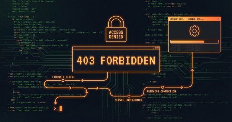 403 Forbidden Fehler beim Datenbank-Backup beheben
