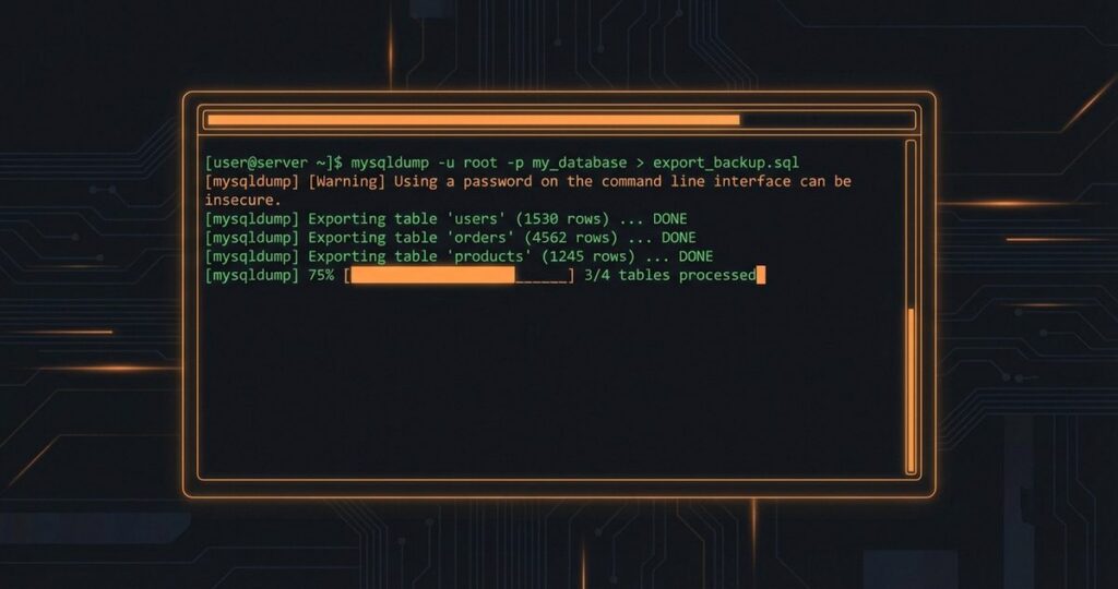 mysqldump Tutorial — Datenbanken per Kommandozeile exportieren