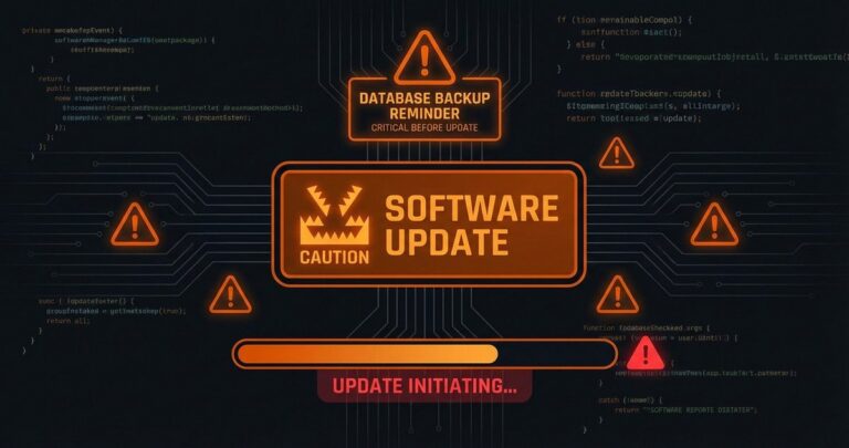 Update-Falle vermeiden — Datenbank-Backup vor jedem Update